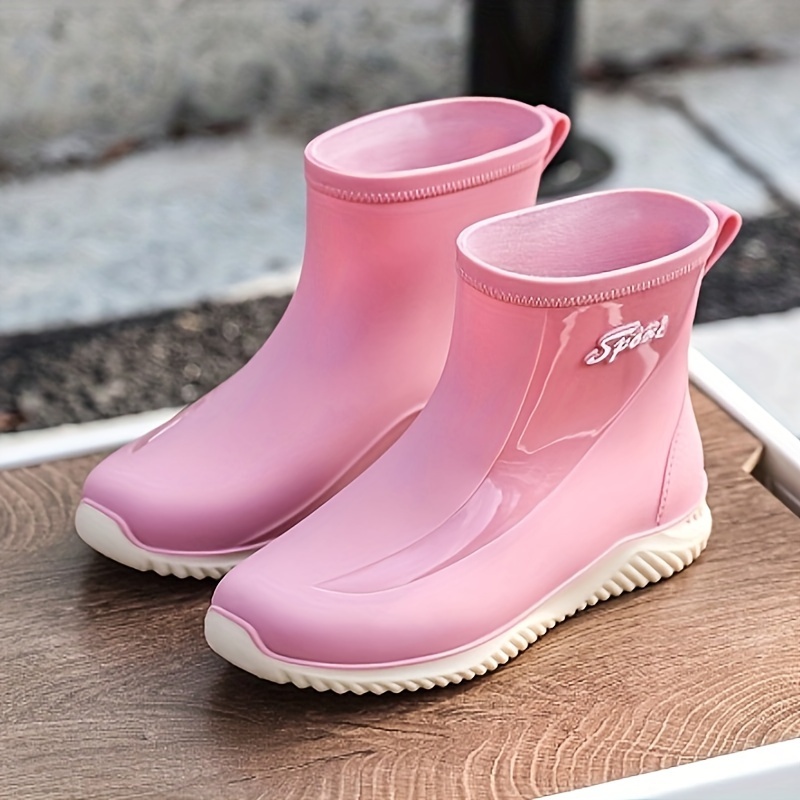 Pink water shop boots