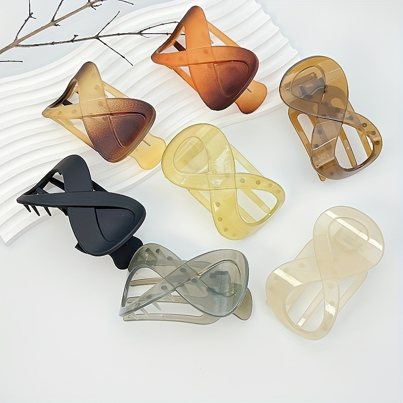 

3pcs/set 8 Shape Hair Clip Vintage Back Head Hair Clip Matte Hair Clip Ladies Hair Accessories
