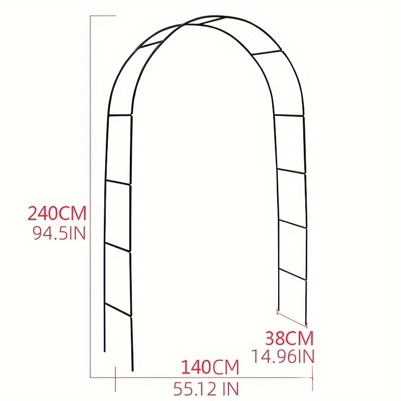 1pc Padiglione In Metallo Nero Arco Da Giardino Arco In - Temu