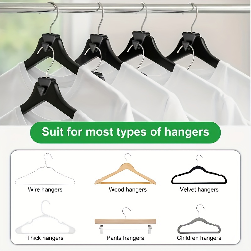 18pcs Clothes Hanger Connector Hooks, Space Triangles Hanger Hooks, Space  Saving Closet Organizers And Hanger Black