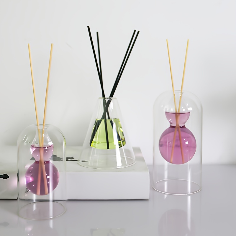 Glass Diffuser Bottle 400ml Flower Empty Vase 1Pc Home Aromatherapy  Accessories Durable Empty Glass Diffuser Bottles 