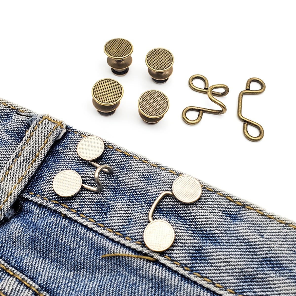 Adjustment Button Metal Tightening Waistband Pin Garment Jeans Waist