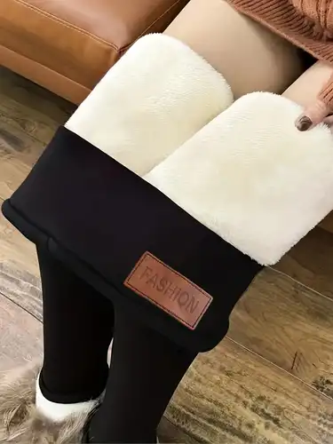 Women's Winter High Waist Leggings Warm Leather Thick Stretchy