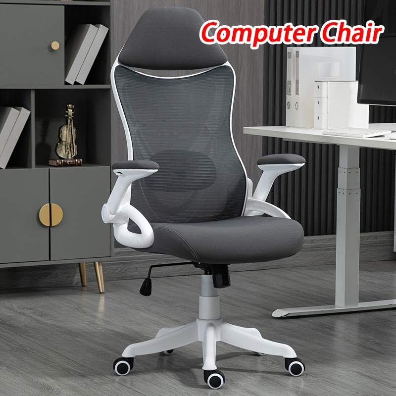  Silla de juegos, silla de oficina ergonómica, silla de  computadora de respaldo alto, silla de escritorio de cuero giratoria  ajustable, silla de trabajo de malla con reposacabezas y soporte lumbar 