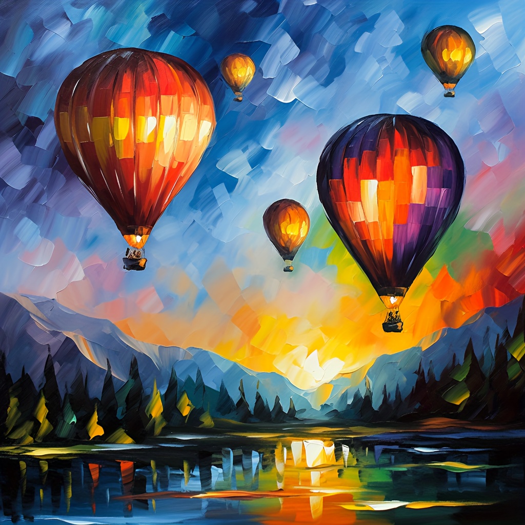 Diamond Painting Hot Air Balloon - Temu