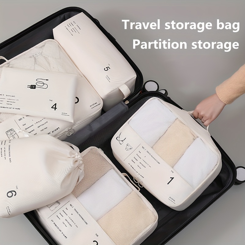 Travel Packing Cubes Portable Mesh Clothes Storage Bag Temu