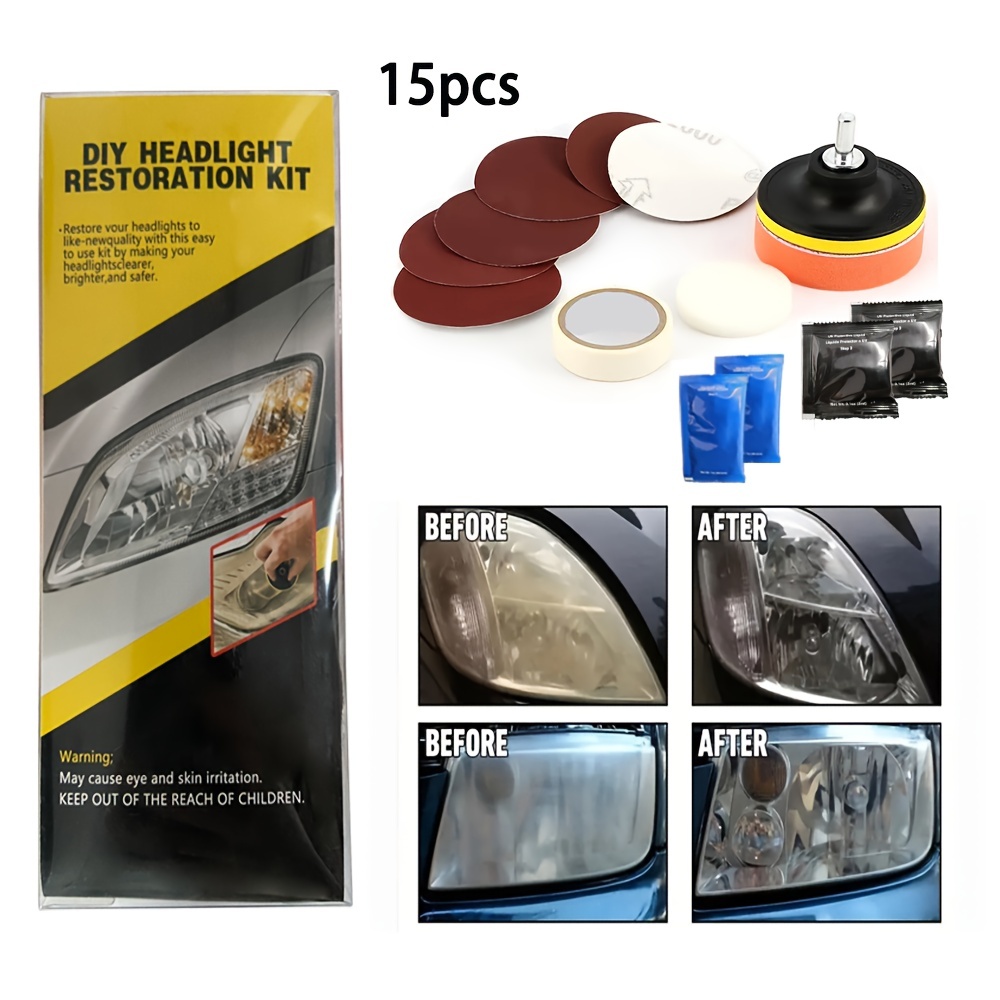Car Headlight Restoration Kit Auto Headlamp Lens Restore - Temu