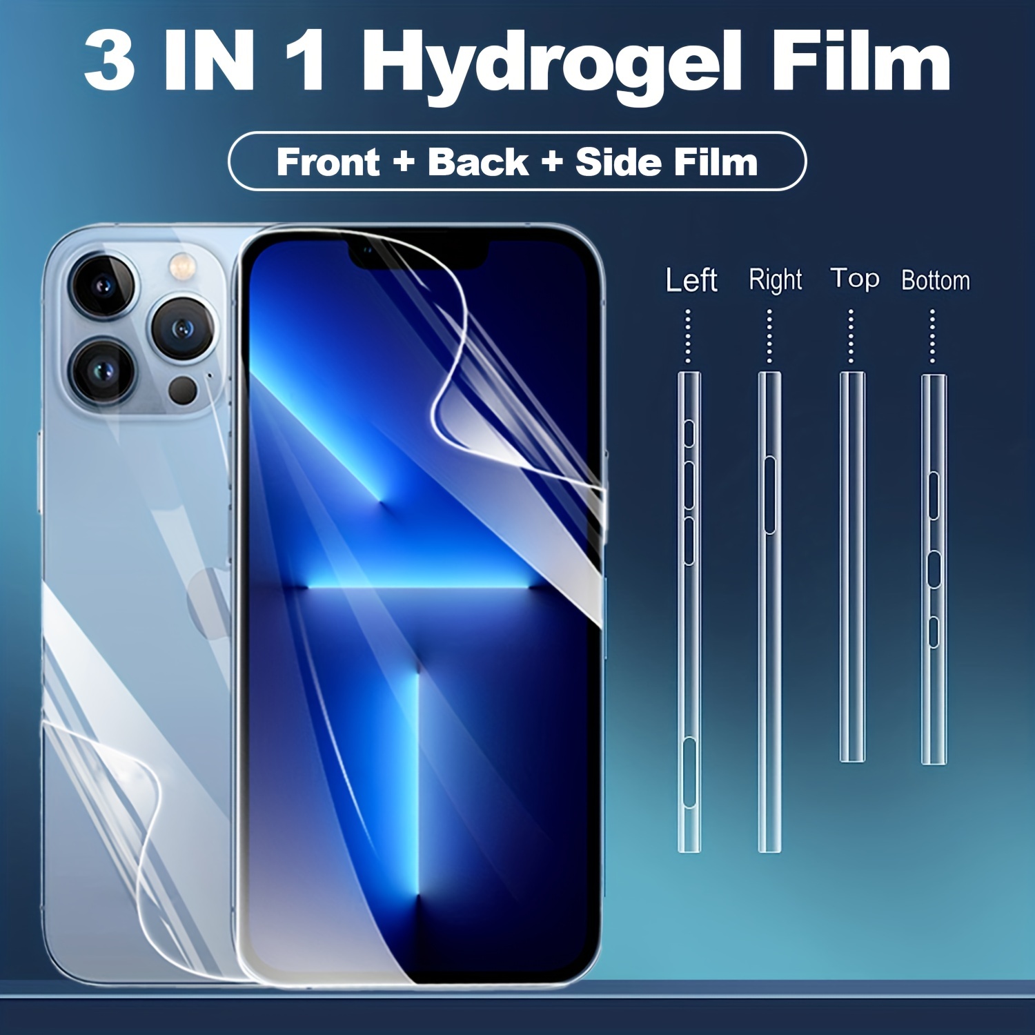 ✓ 3 IN 1 - Film Hydrogel + Protection Camera IPHONE 15 14 13 12 11 Mini Pro  Max