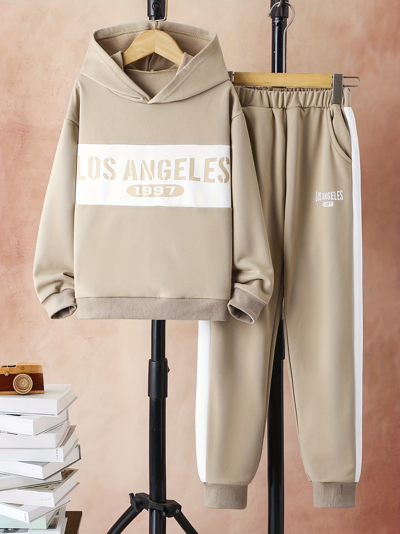 2 Piece Fall Sweat Suits Hoodie For Girls Los Angeles California Travel Children Track Suits Outfits With Hood Letter