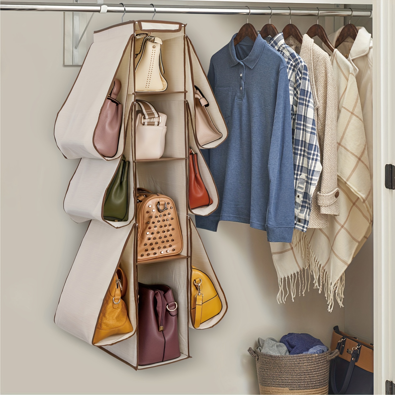 Foldable Clothes Hanging Clothes Storage Bag For Wardrobe Socks