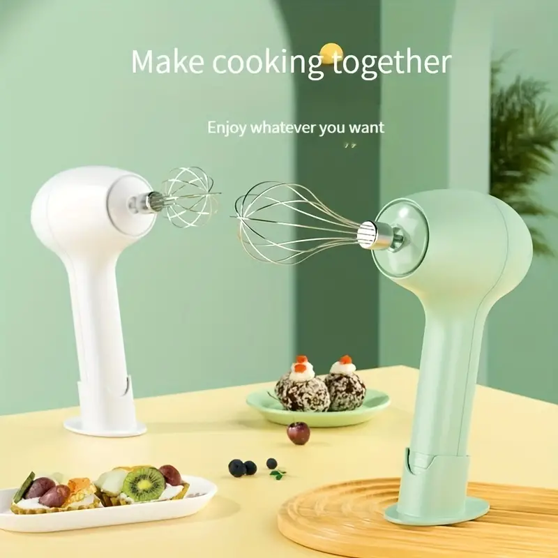 wireless portable electric food mixer 3 speeds automatic whisk dough egg beater baking cake cream whipper kitchen tool details 2