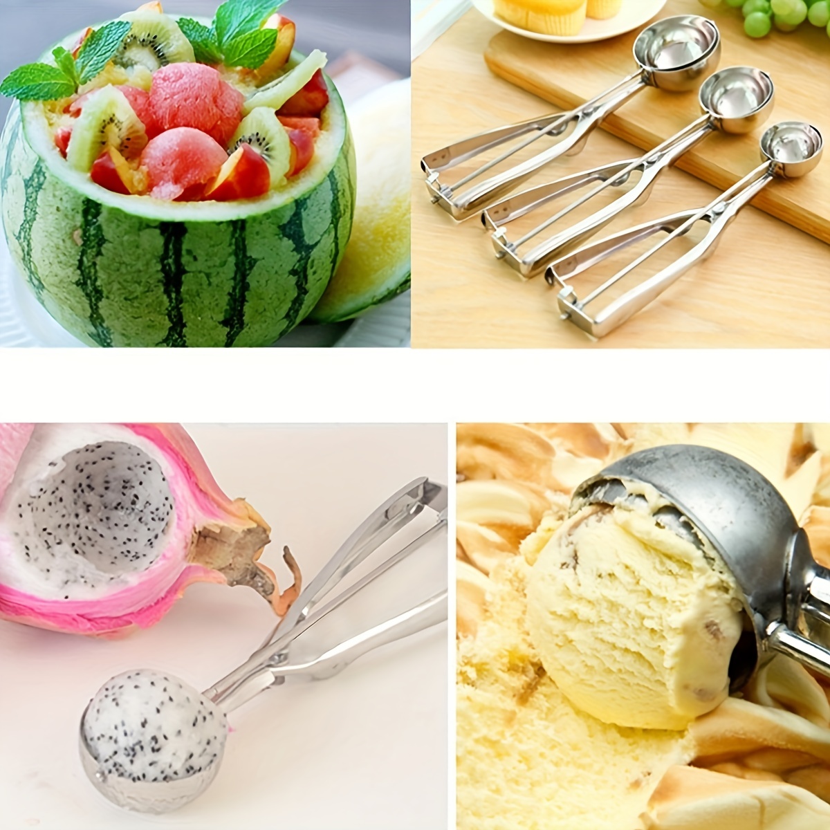 Ice Cream Scoop, Stainless Steel Melon Baller, Nonstick Anti-freeze Ice  Cream Scoop, Ice Cream Tools, For Bar, Restaurant Use, Summer Kitchen  Gadgets, Kitchen Stuff, Kitchen Accessories - Temu