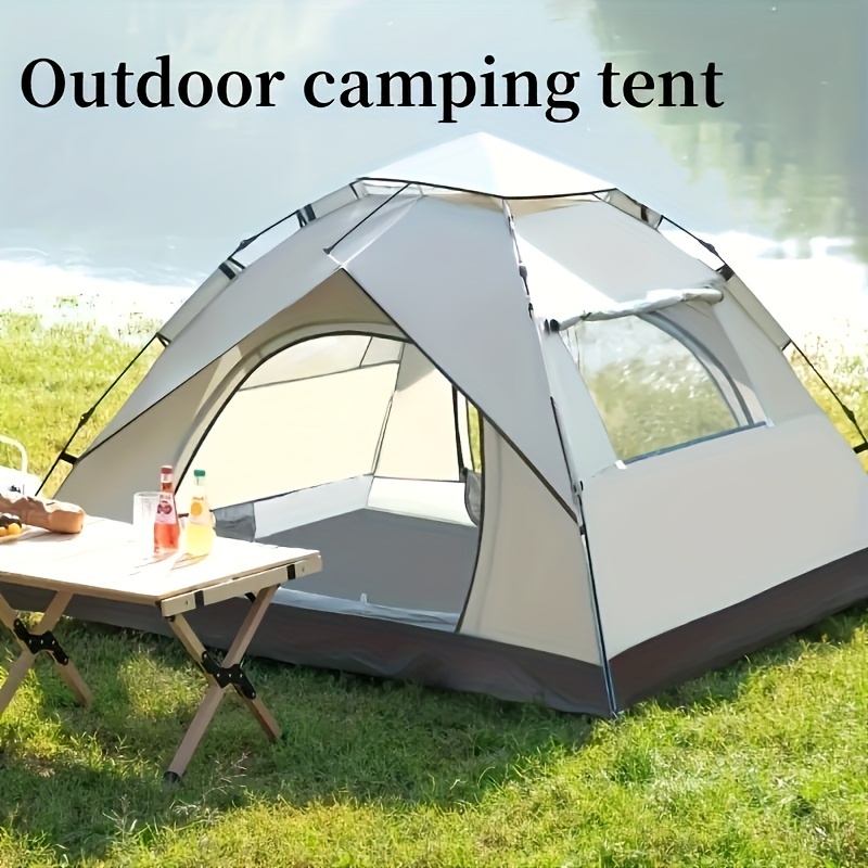 Tienda inflable grande para acampar al aire libre totalmente automática  para múltiples personas engrosada a prueba de lluvia sombrilla gran espacio