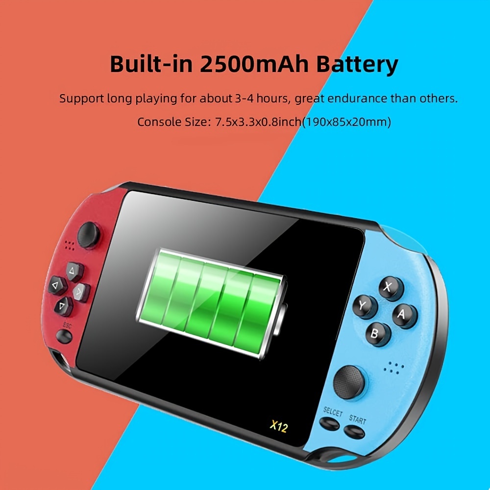 Handheld Game Console 5.1 Inch Pro Retro Games Consoles Rechargeable  Battery Portable Style Game Consoles X12 | Save Money On Temu | Temu