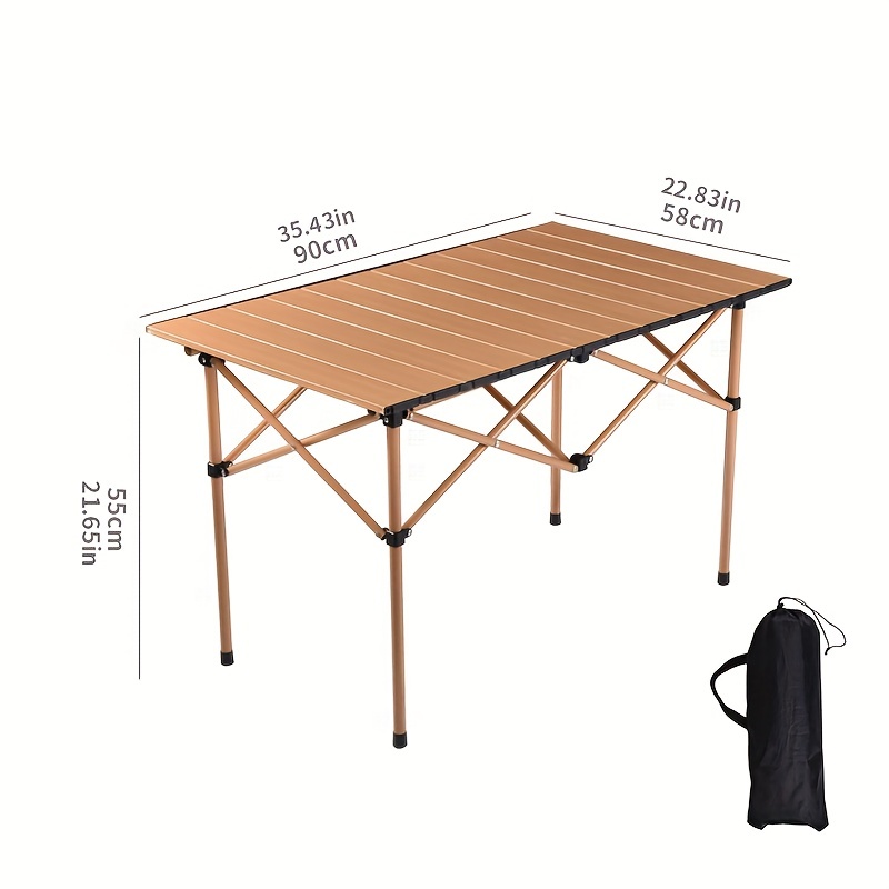 Mesa alta para exteriores, mesa plegable de aleación de aluminio, mesa  rectangular para camping, picnic, fiesta, barbacoa, mesa de comedor (color
