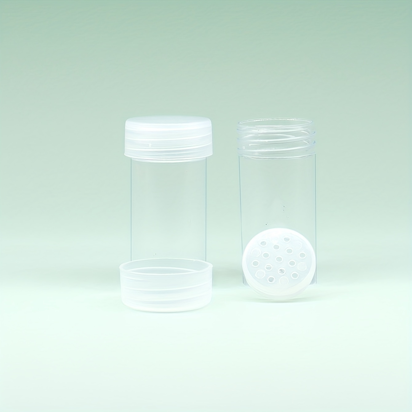 Empty Powder Jars Plastic Transparent Medicine Powder - Temu