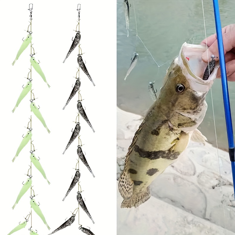 10PCS-Set Soft Lure Fishing Bait, Pesca Jig Head Wobbler, Metal Fish For  Fishing Sea Bass Swim Cast Bait, Fishing Tackle
