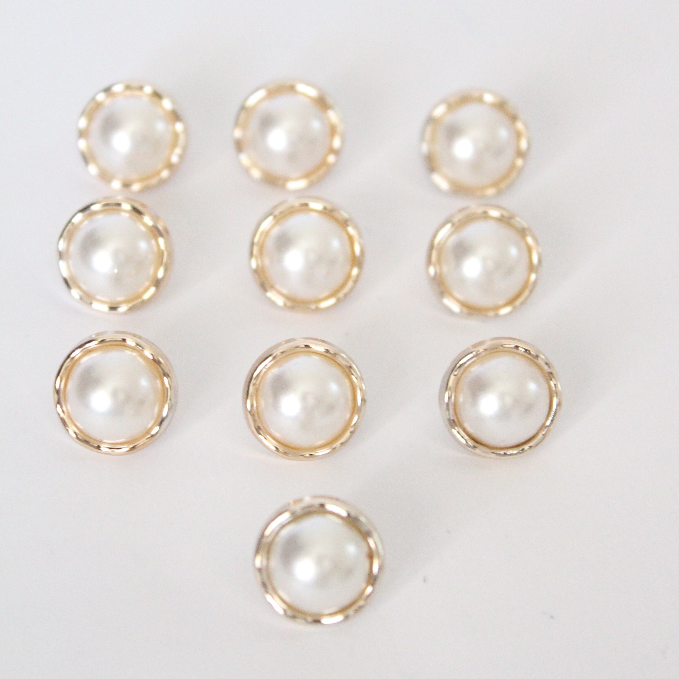 8PCS pearl flat back replacement buttons for coats pearl buttons for sewing