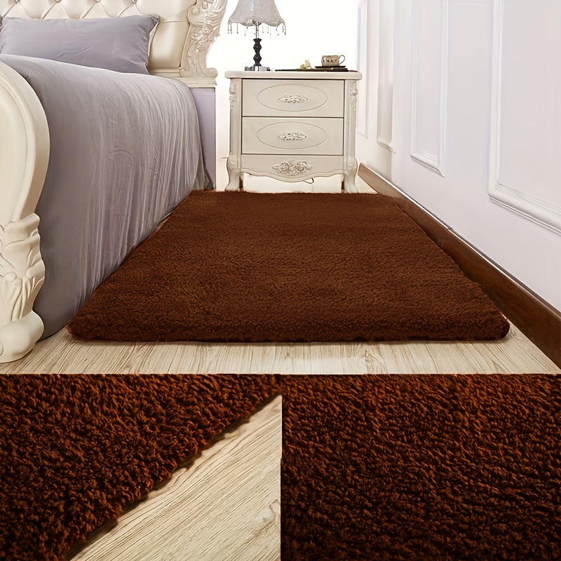 BENRON Alfombra roja de felpa mullida ultra suave, alfombra peluda para  habitación de los niños, alfombras antideslizantes para sala de estar