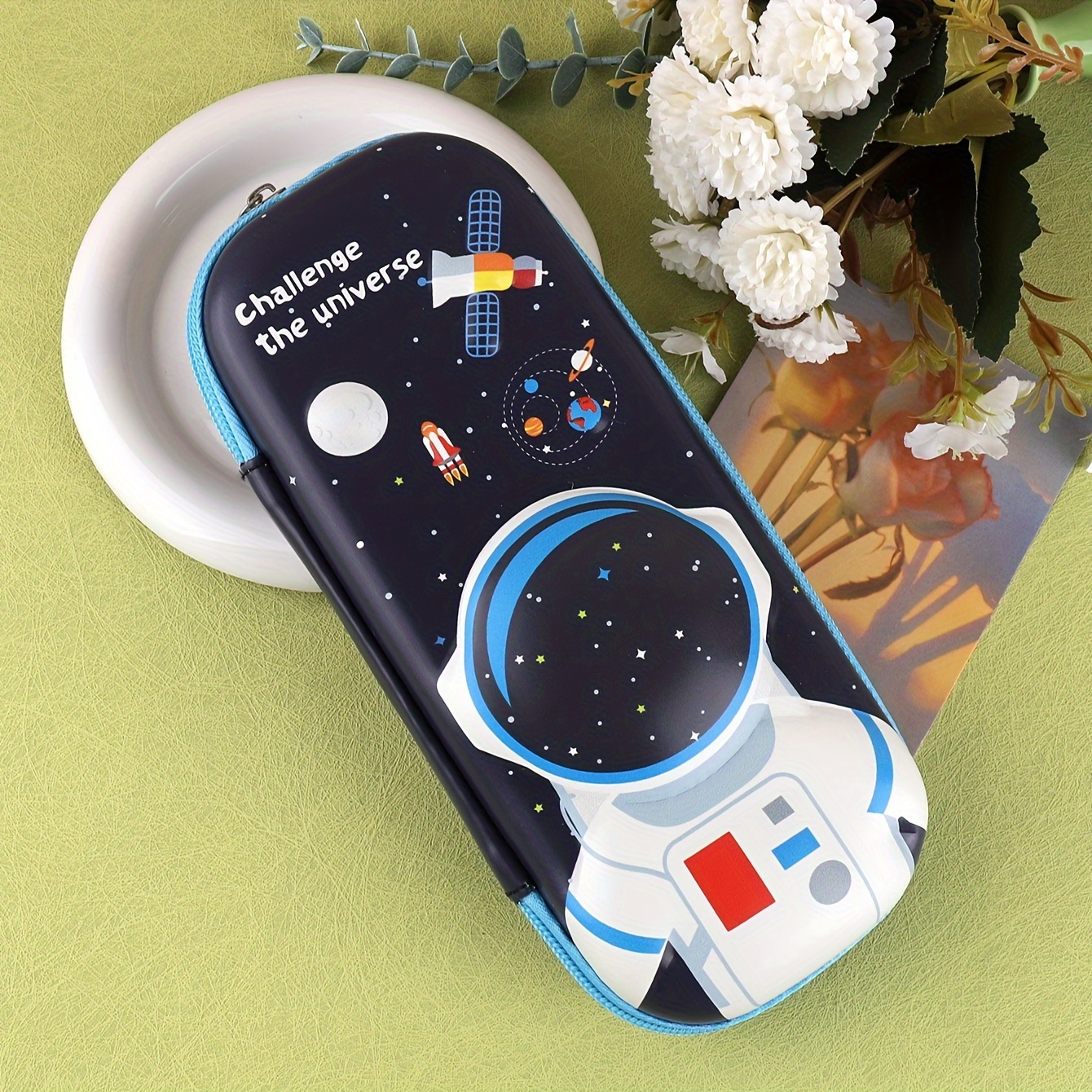 Spazio Astronauta Astuccio Portamatite Portatile Carino Cartone Animale  Scuola Forniture di Archiviazione Borsa Studente Doppio Strato Grande  Capacità Tela Pencil Bag Regalo - Temu Italy