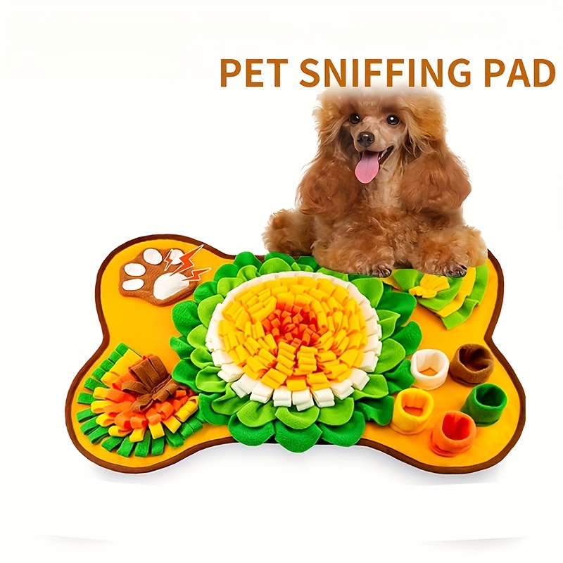 Non-Slip Dog Sniffing Mat Snuffle Pad Slow Feeding Mat Pet Feed Training Mat, Size: 33x33cm