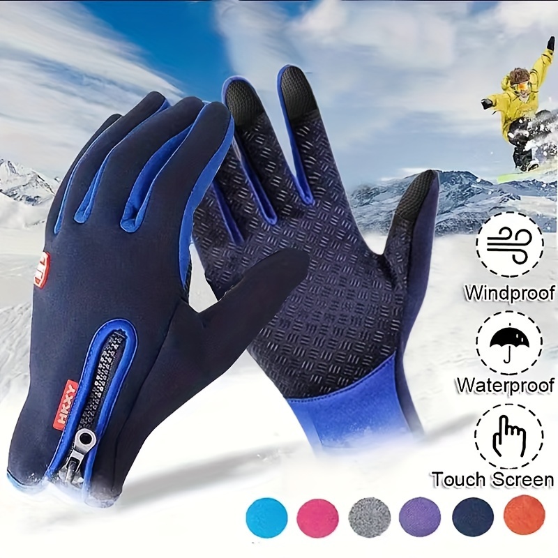 

1pair Warm Touchscreen Thermal Winter Gloves, Gloves For Driving Running, Cycling