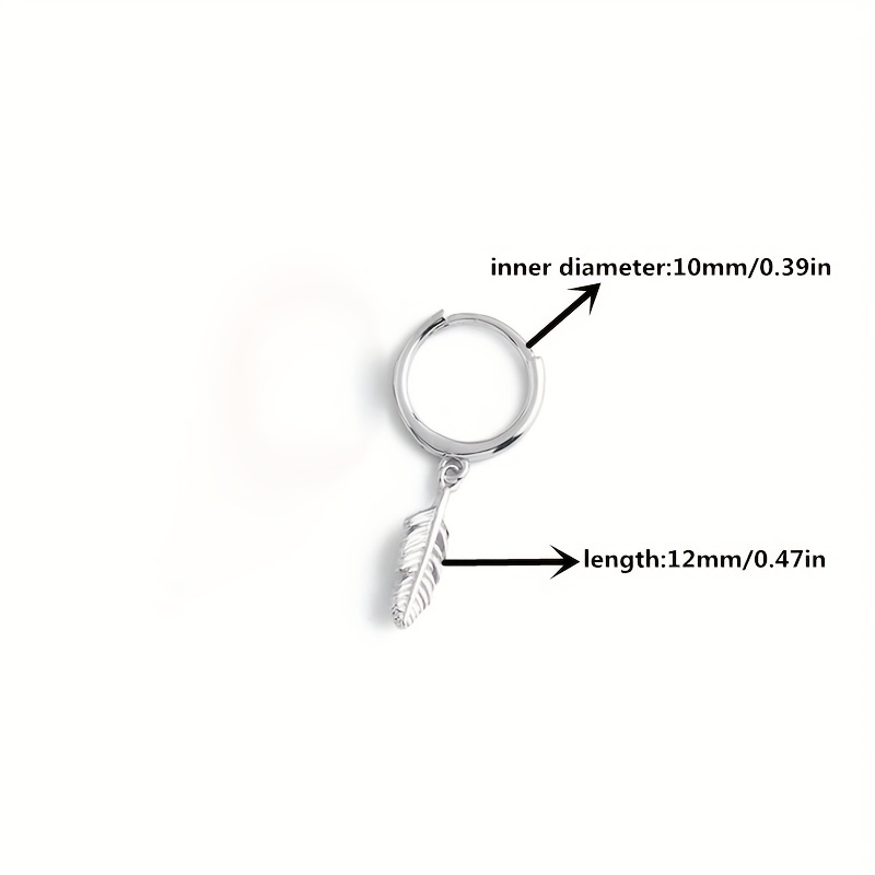 Feather Earring Copper Leaf Earrings For Men