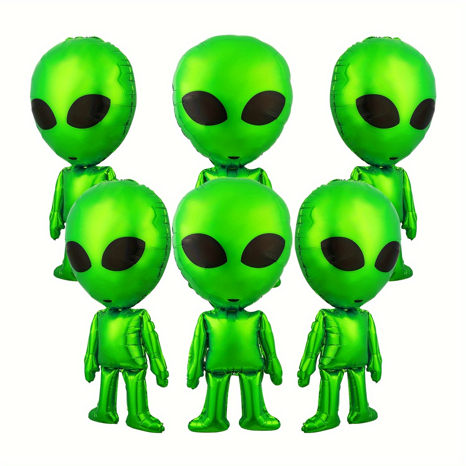 

6pcs, 31.5 Inch Alien Inflatable Balloon - Perfect For Space-themed Birthday Parties And Baby Showers