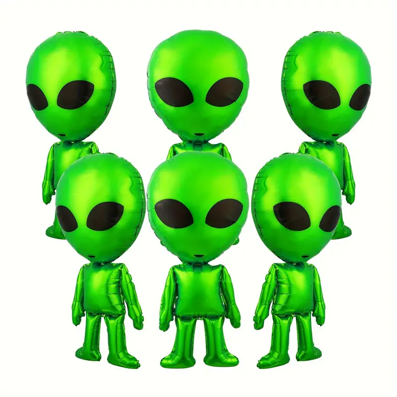 6 Uds, Globo Inflable Alienígena De 31,5 Pulgadas Accesorios Alienígenas  Espacio Alienígena Suministros De Fiesta De Cumpleaños Decoración De Fiesta  D