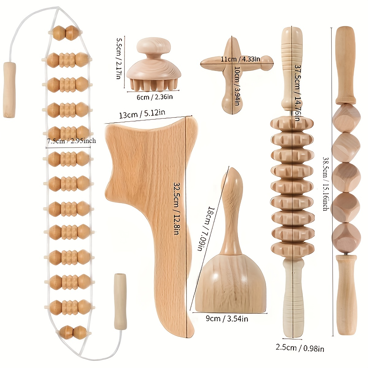 Wood Massage Therapy Tools For : Foot ✓ Hand ✓ Back - Wooden Earth