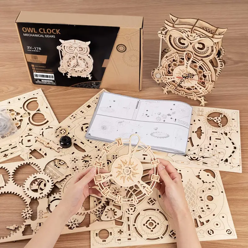 161pcs / set Horloge Puzzle Art en Bois 3D Puzzles en Bois - Temu Canada