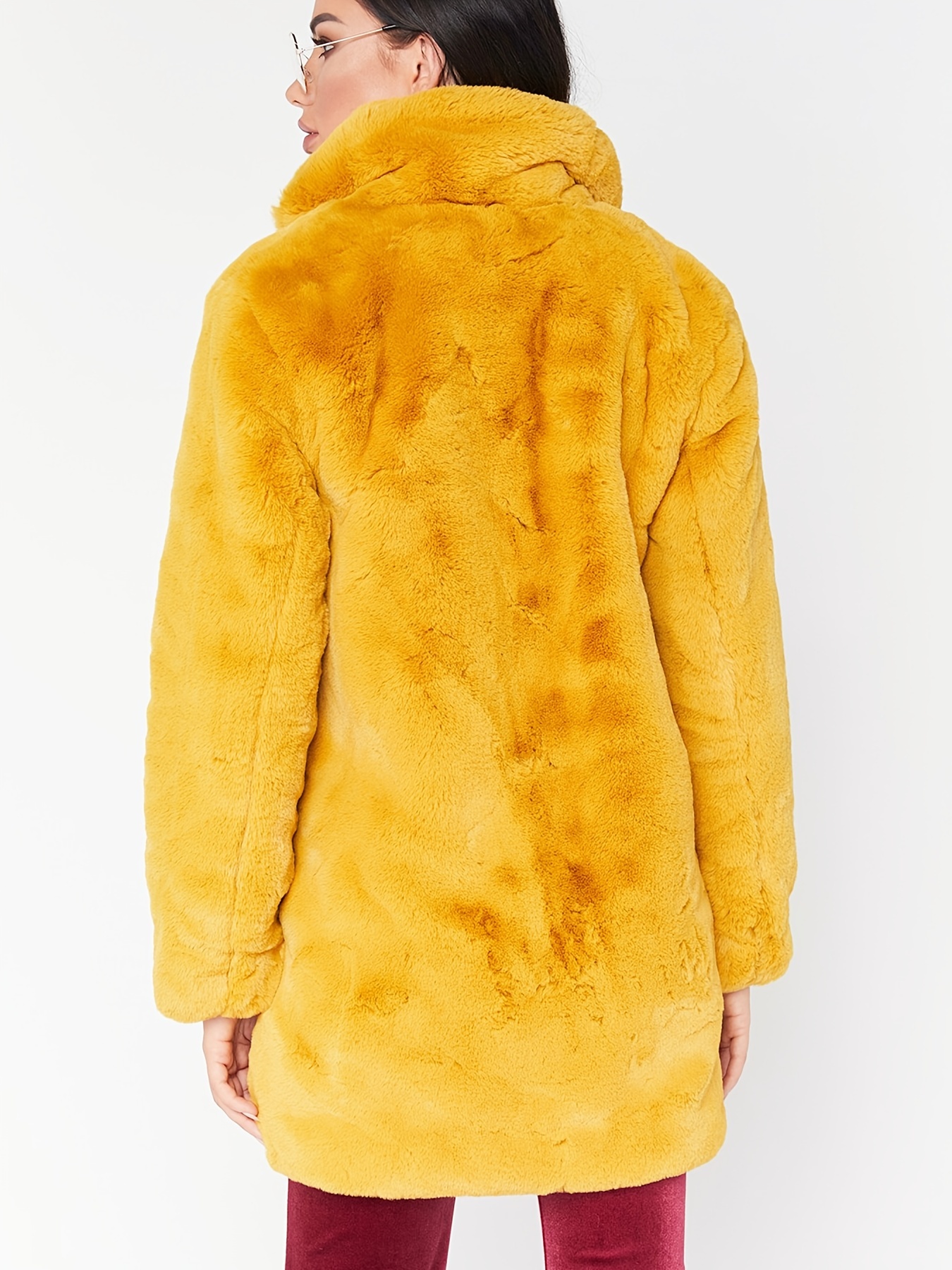 Winter Warm Plush Loose Coat Casual Long Sleeve Fashion - Temu Canada