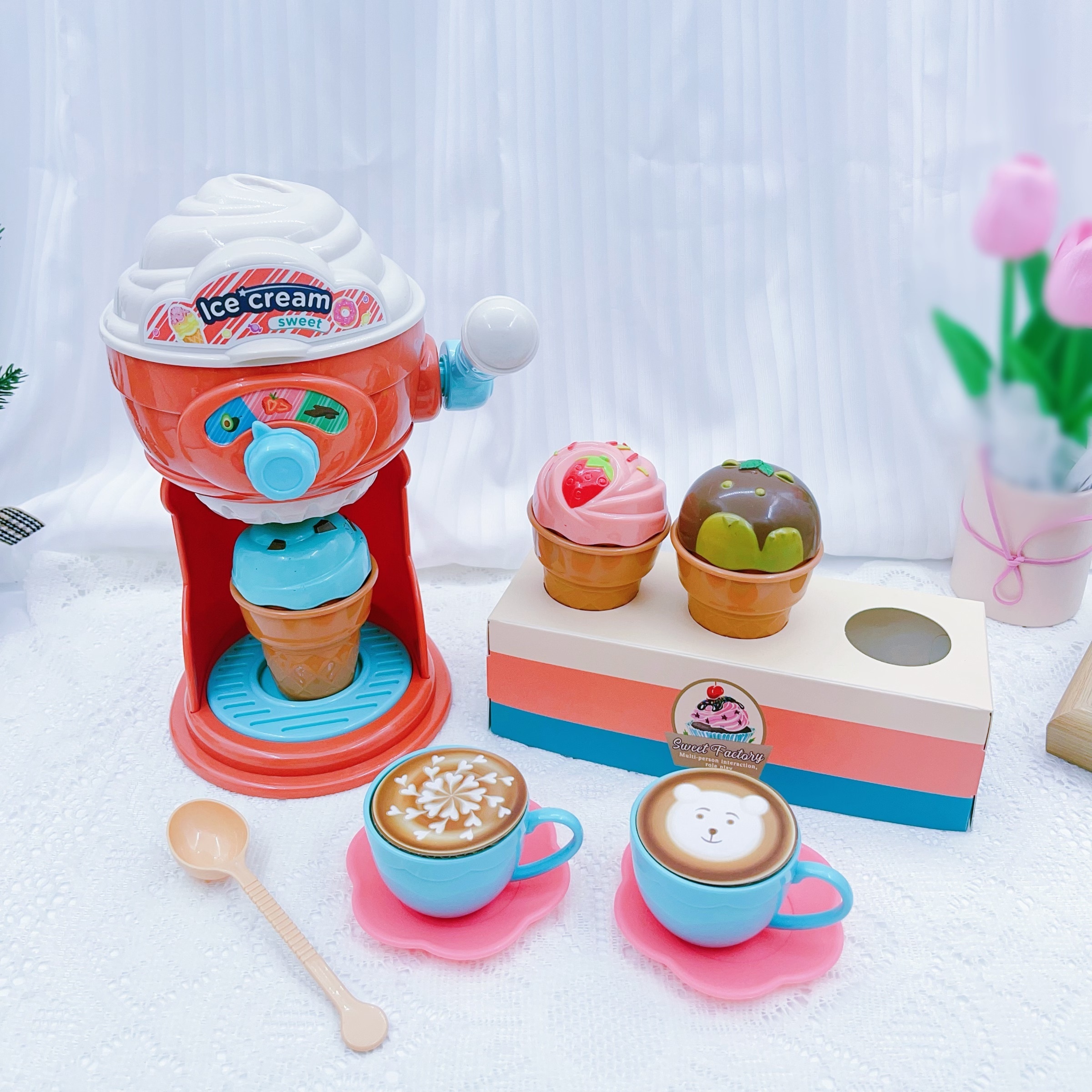 New Children's Play House Toy Simulation Ice Cream Machine - Temu