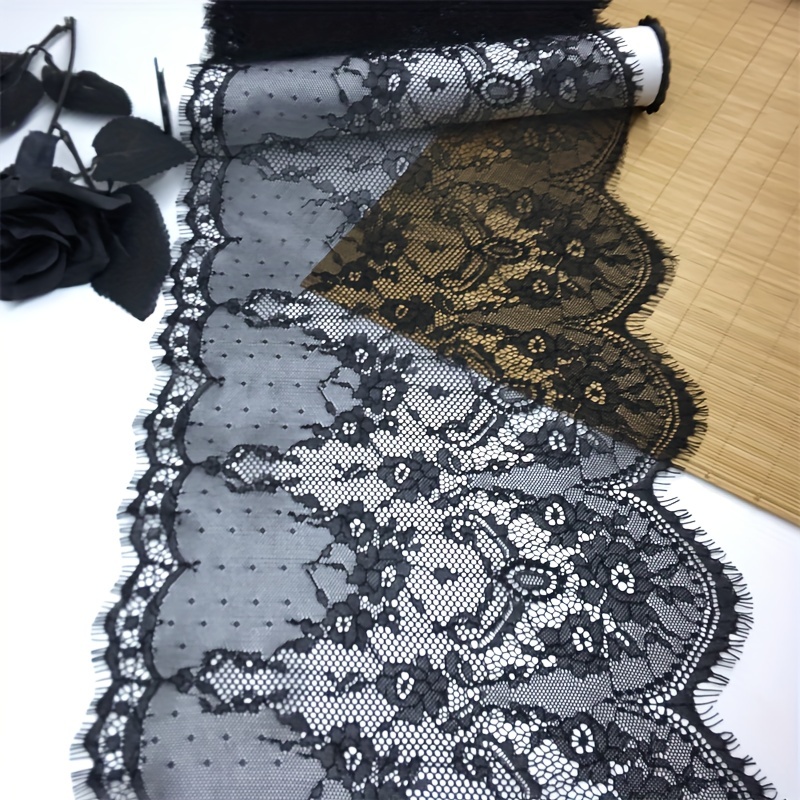 2 meters of black lace ribbon