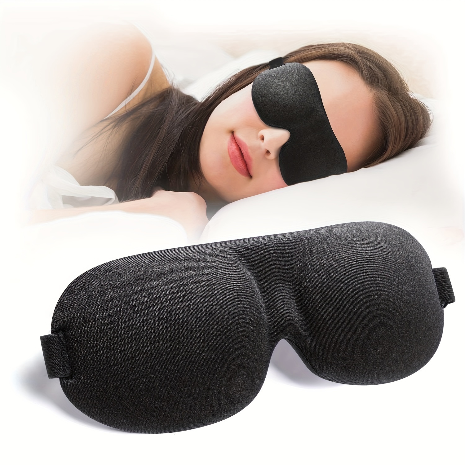 

3d Stereoscopic Sleep Eye Mask, Sleep Magic Memory Sponge Black Shading Breathable Eye Protection Travel Essentials