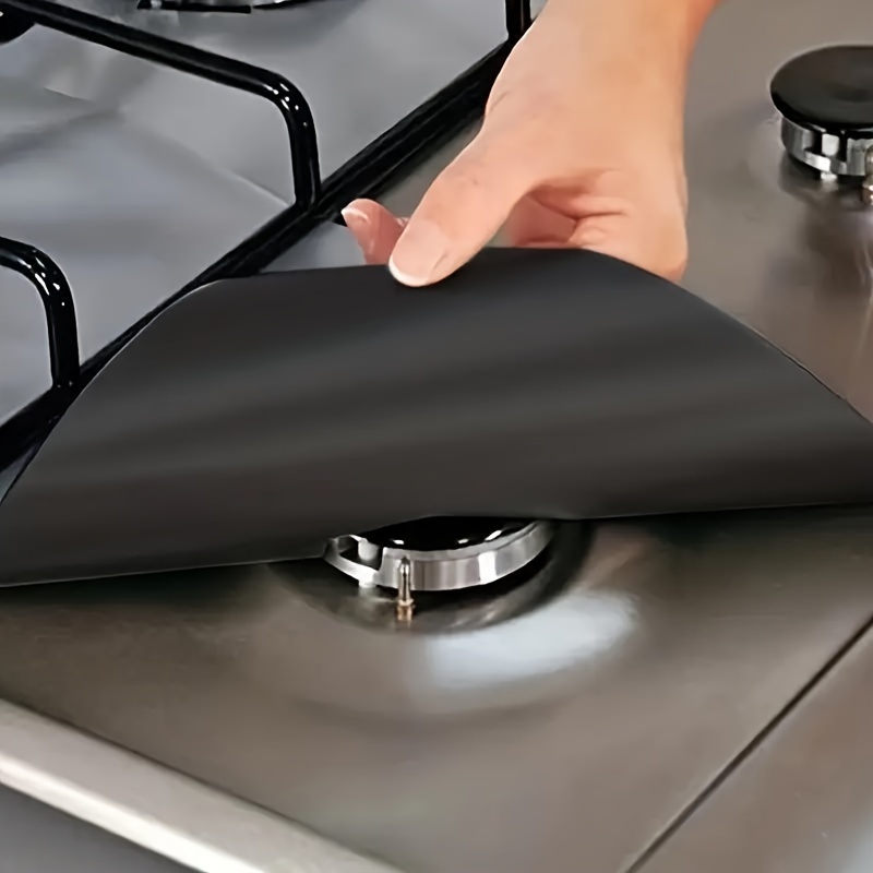 Protecteur de cuisinière à gaz 10pcs, couvercle de cuisinière antiadhésif  protecteur de brûleur réutilisable plaque de cuisson résistante à la chaleur