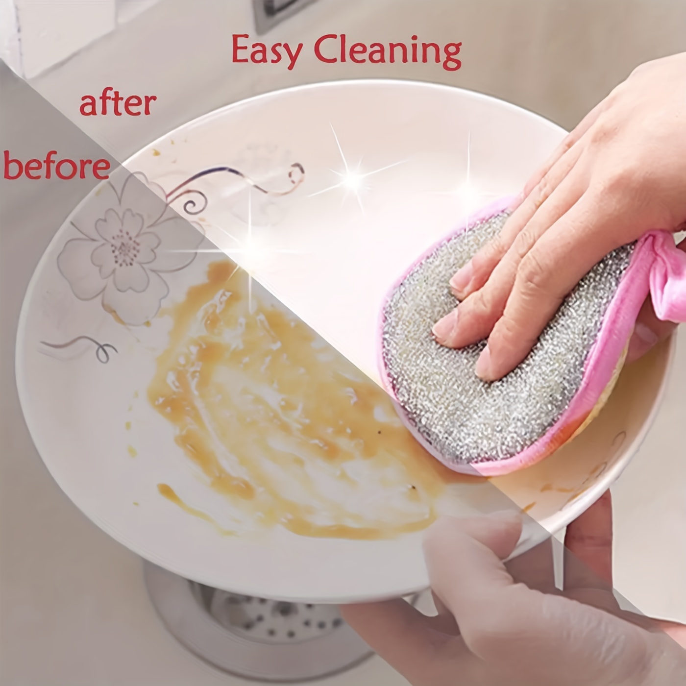 20Pcs Household Decontamination Cleaning Cloth Kitchen Dish Pan Pot  Tableware Washing Scouring Pad Kitchen Towel