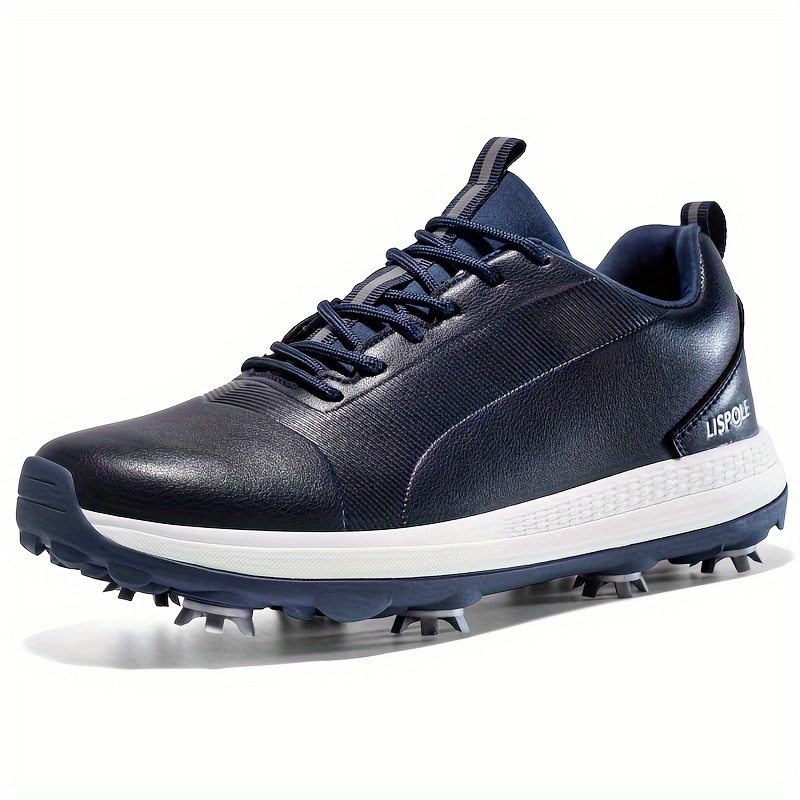 Mens Professional Detachable 8 Spikes Golf Shoes Solid Comfy Non