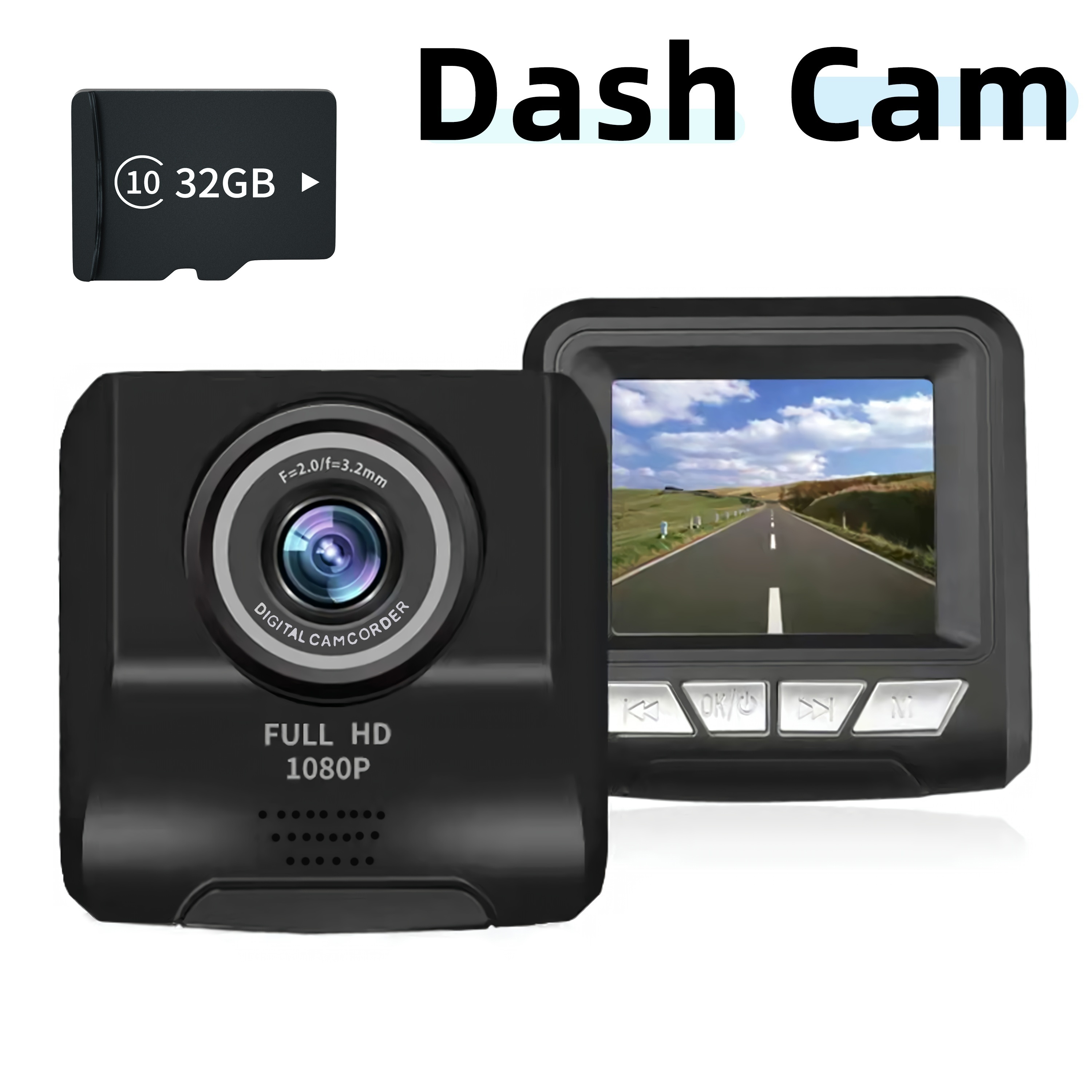 Grabadora Coche Dash Cam 1080p Cámara 3 Canales Grabadora - Temu Chile
