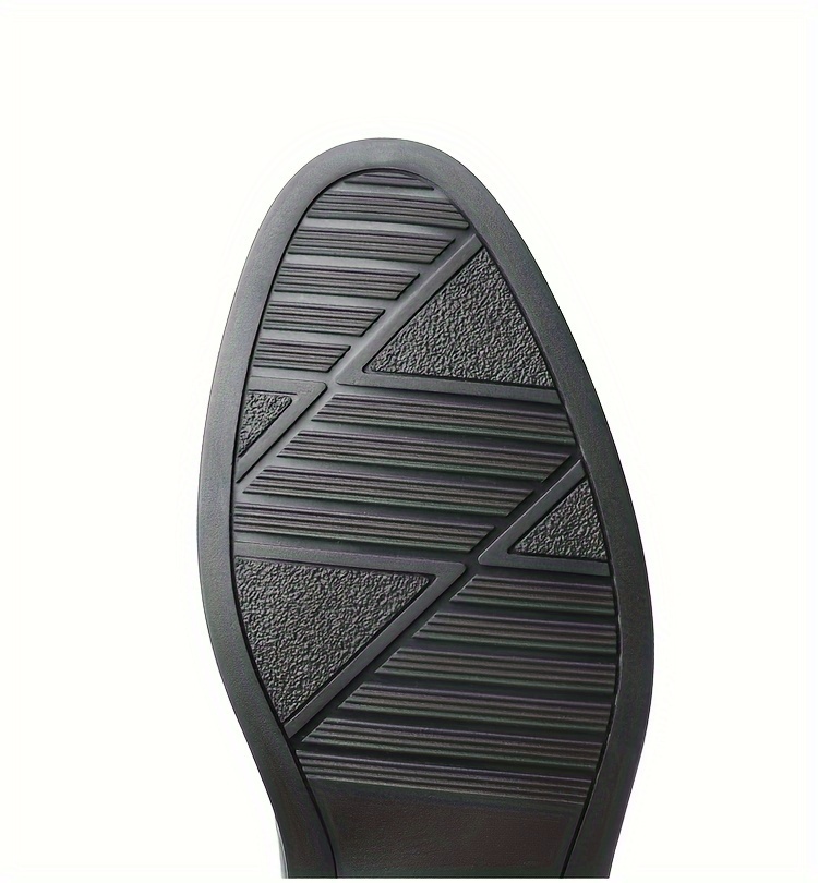 zapatos de vestir de cuero sintético auténtico para hombre, zapatos formales de  , zapatos casuales para caminar, zapatos sin cordones para hombre. Detalles del producto 6