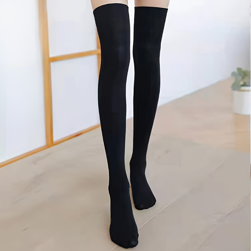 Topumt Striped Knee High Socks, Long Over the Knee Striped