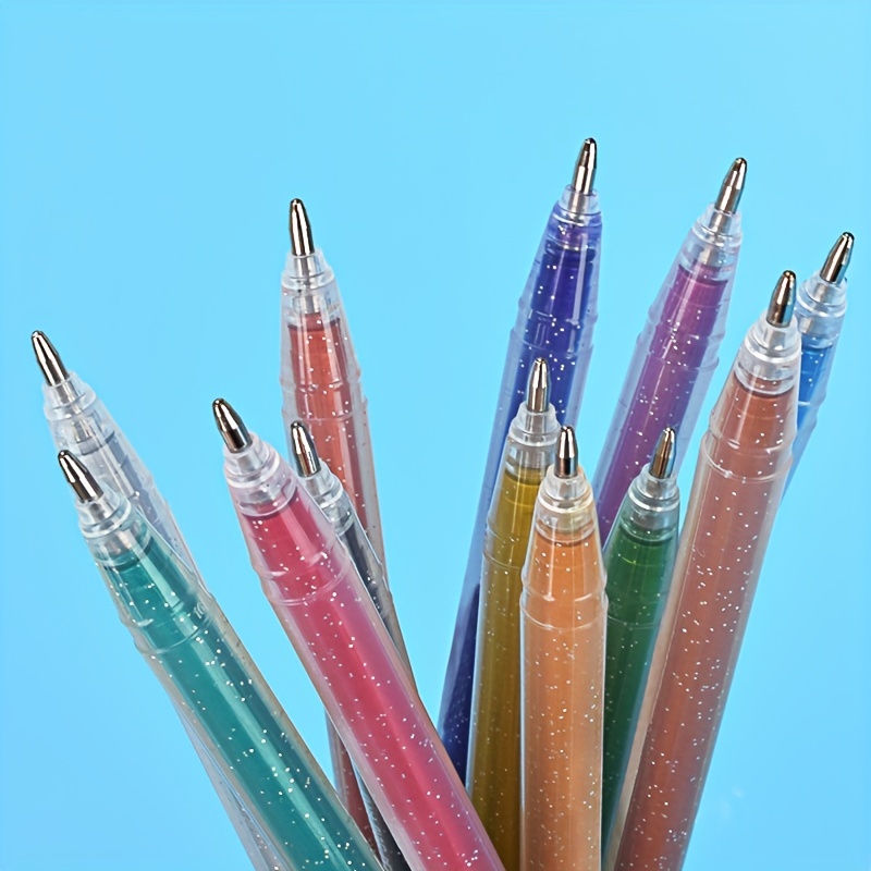 Metallic Gel Pens, 1.0mm Bold Glitter Colored Pen, for Kids Adults