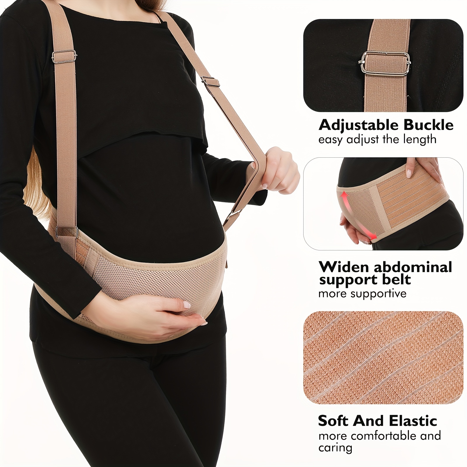 Prenatal Adjustable Stretchy Maternity Belly Band Soft - Temu
