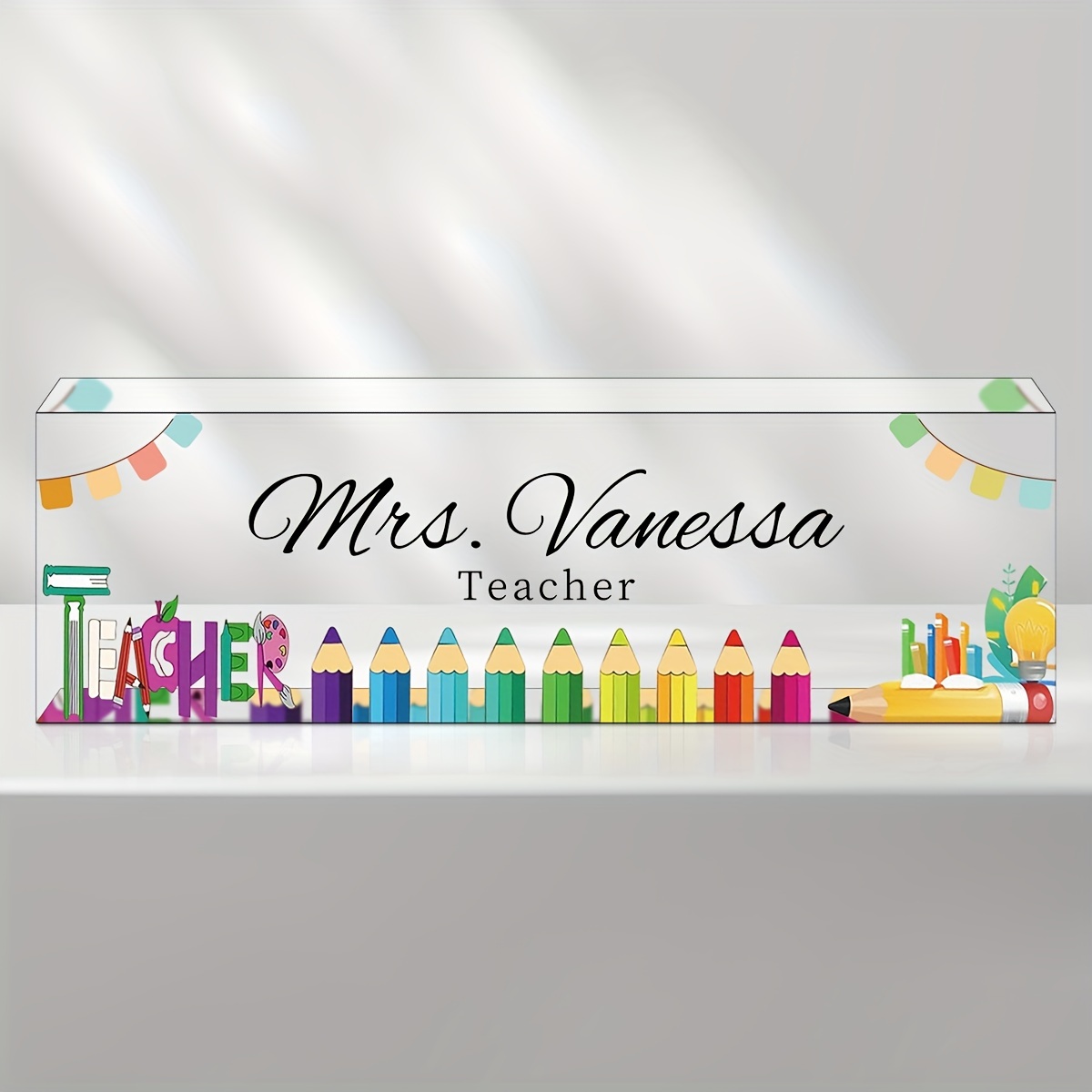 Personalized Custom Desk Name Plate, Customized Office Gifts For