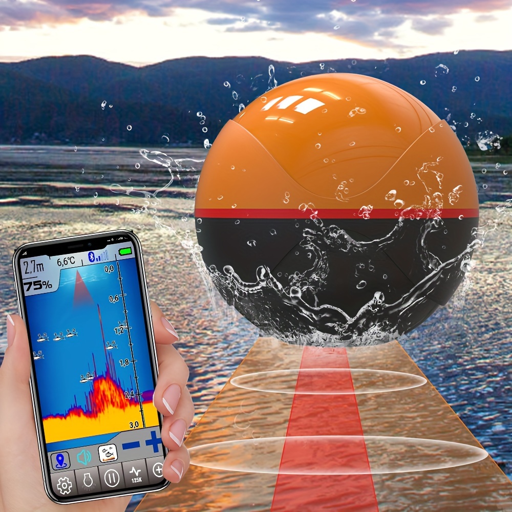Portable Sonar Fish Finder Wireless Fishfinder Ios And Android Echo Sounder  Fish Finder Suitable For Lake And Sea Fishing, Don't Miss These Great  Deals