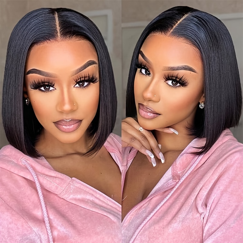 13*4 Lace Front Straight Human Hair Wigs Straight Hair Wigs - Temu Canada
