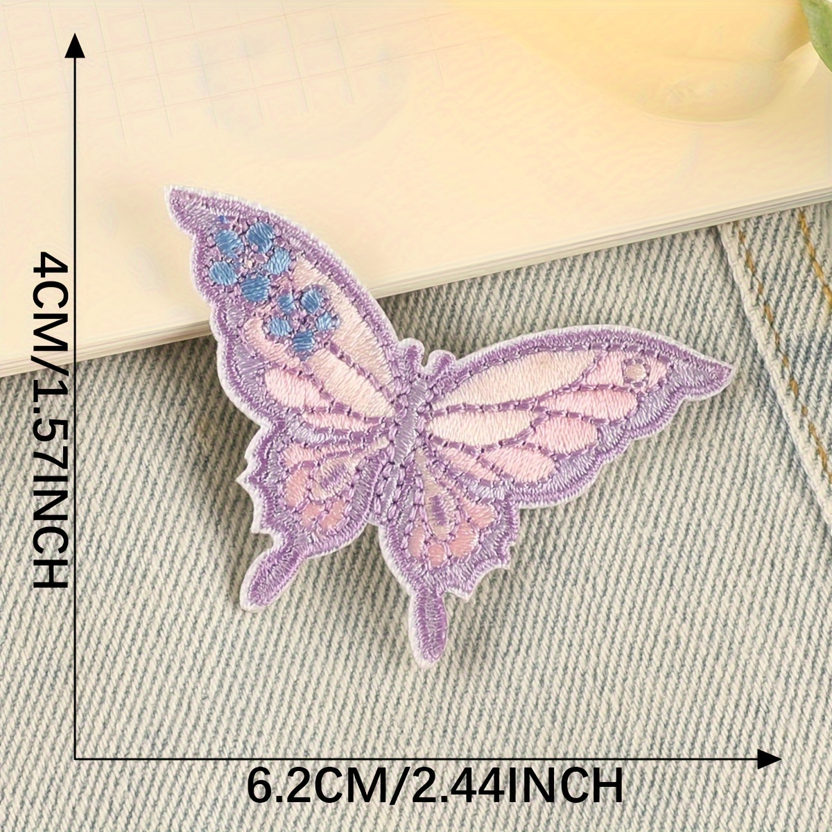 5PCS Cute self-adhesive cartoon embroidered fabric stickers DIY