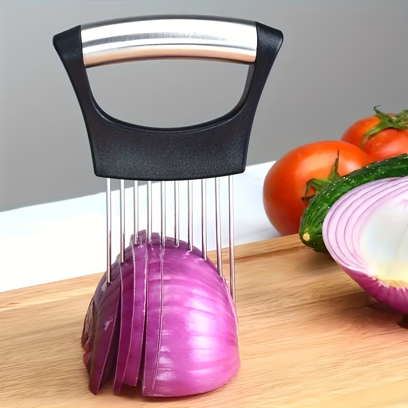 Stainless Steel Tomato Slicer And Fruit Cutter With Onion - Temu