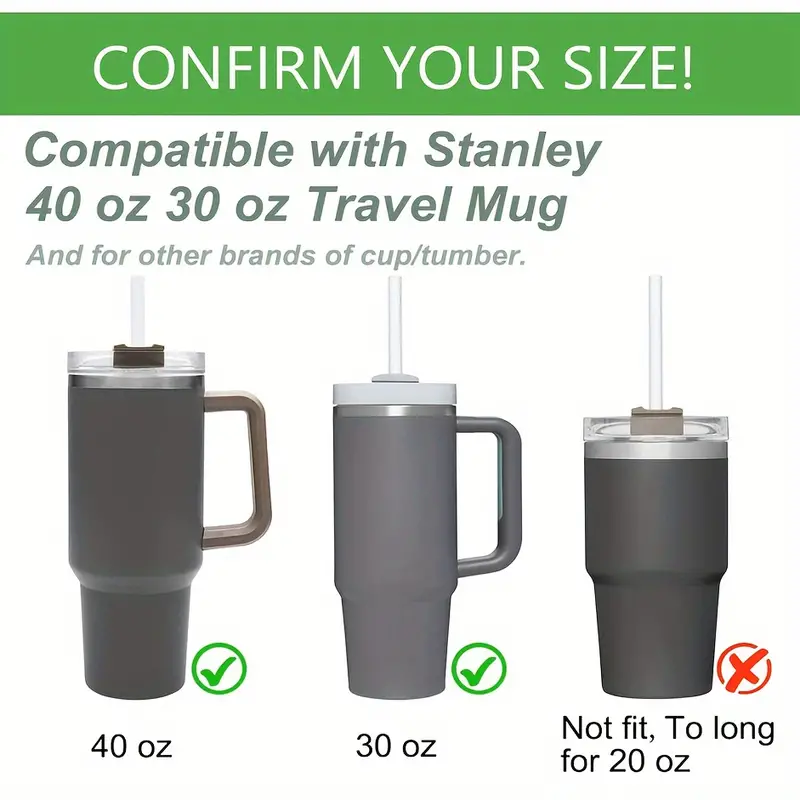 Replace Straw Lid for 40 oz Tumbler With Handle Fit 40oz Stanleys