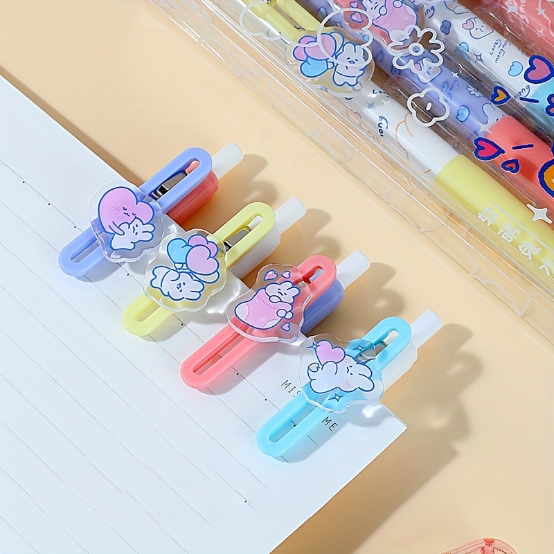 Cartoon Animal Rabbit Retractable Gel Pens Bullet Nib - Temu